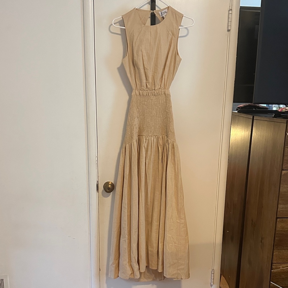 SNDYS Beige Sleeveless Maxi Dress